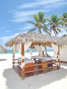 Tiny Travel Chick Punta Cana Massage Tables on the Beach