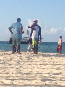 Tiny Travel Chick Punta Cana Selling Fish on the Beach