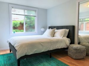 tiny travel chick's carnaval airbnb san francisco bed