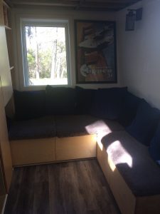 tiny travel chick best travel experience tiny house couch