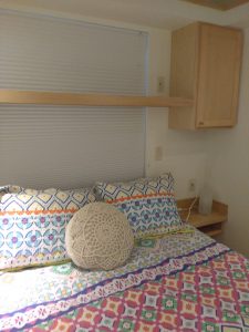 tiny travel chick travel experience tiny house bedroom shelf