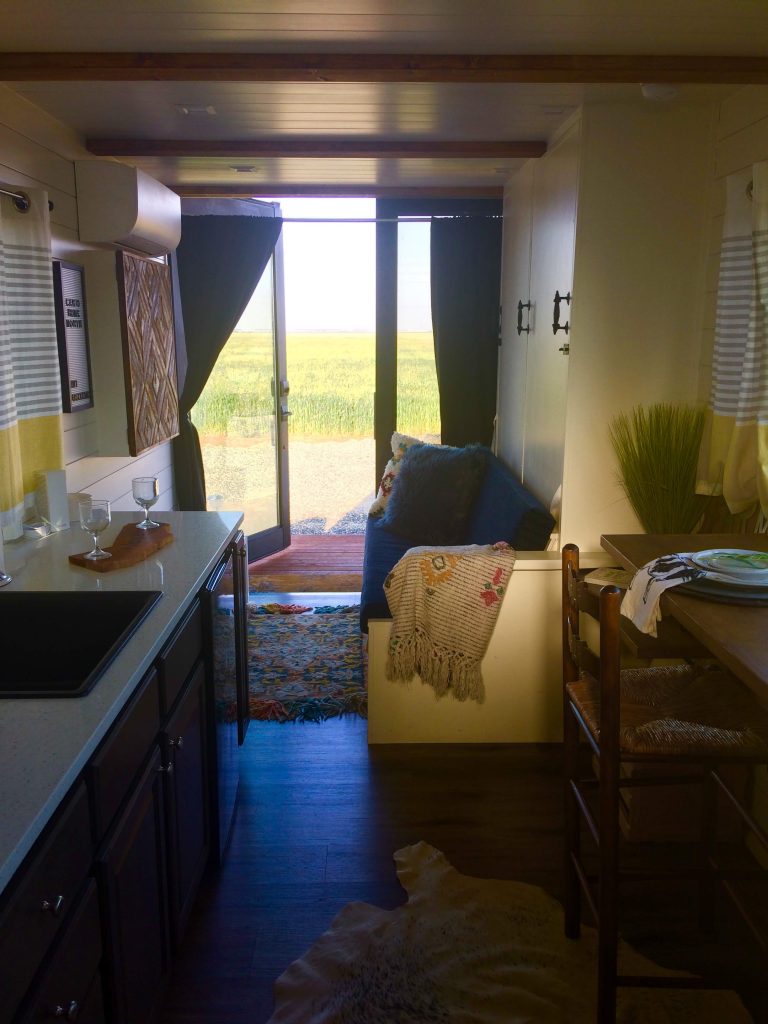 tiny travel chick shipping container home builders cargohome living room