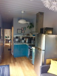 tiny travel chick shipping container builders kitchen