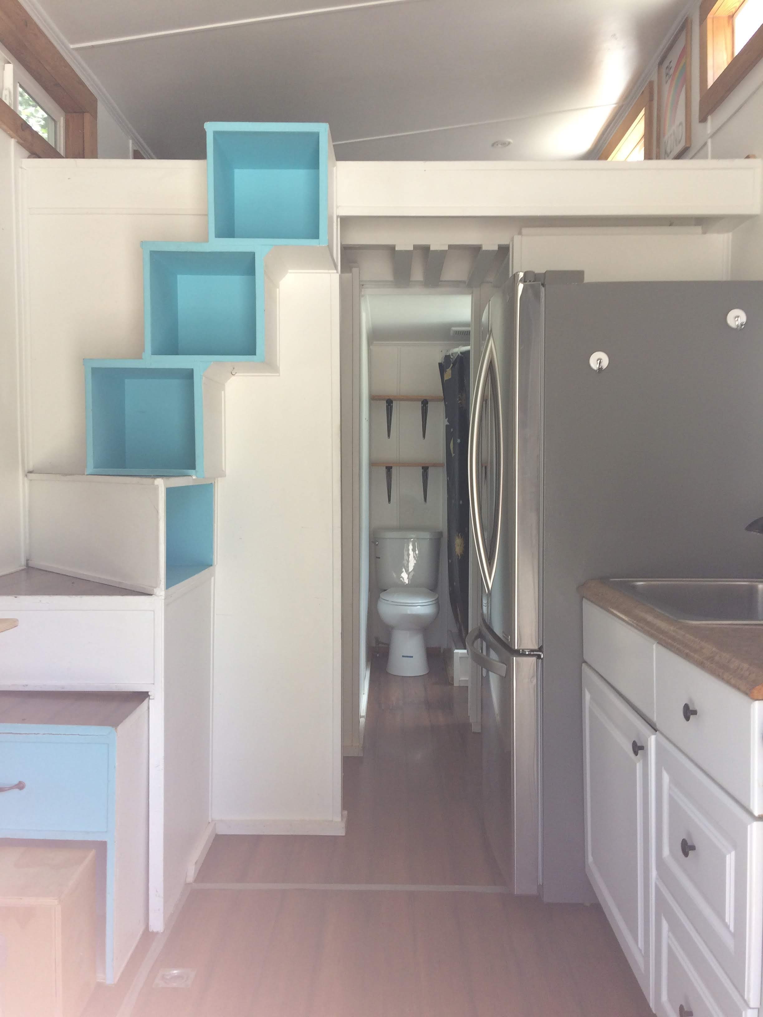 tiny travel chick tiny house block sunchaser kitchen