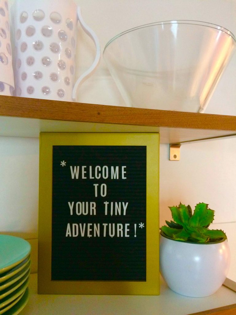 tiny travel chick tiny house salt lake city welcome sign 