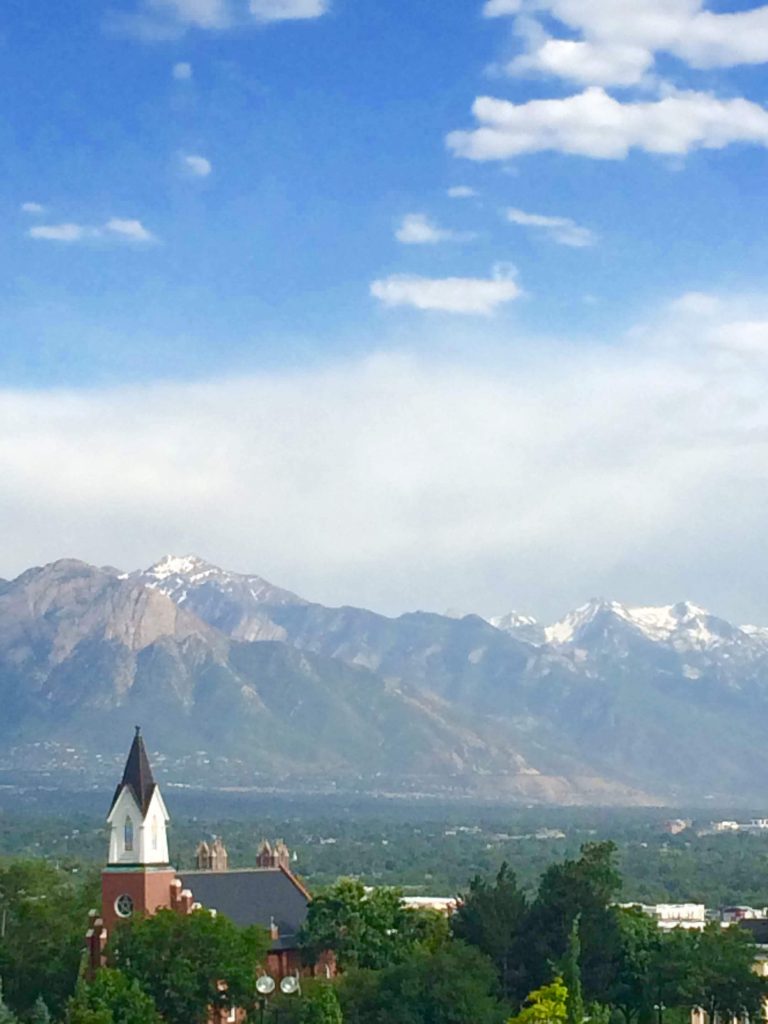 tiny travel chick tiny house salt lake city view of mountains 