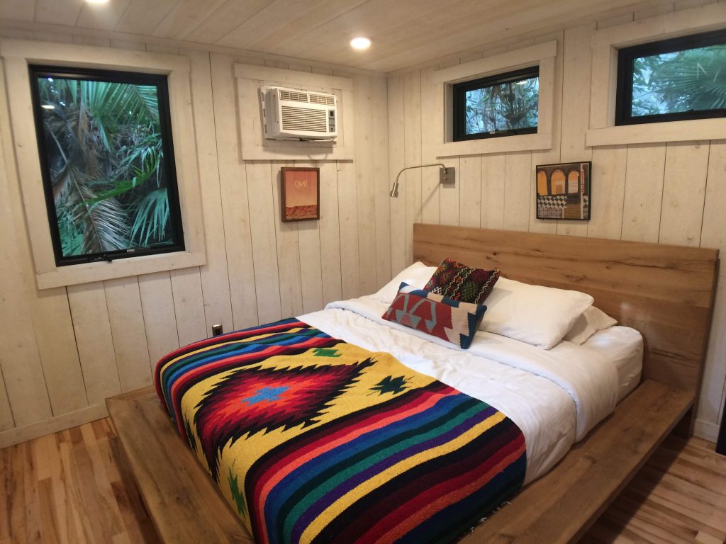 tiny travel chick tiny house on wheels builders downstairs bedroom