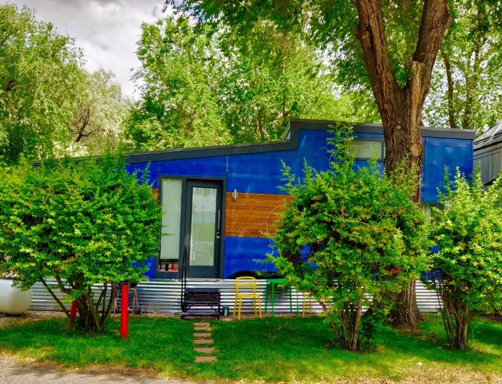 tiny travel chick tiny house salt lake city keyless entry