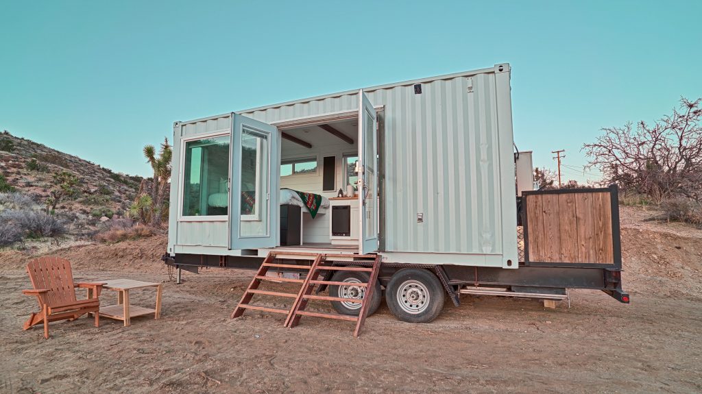 tiny travel chick shipping container cost alternative living spaces