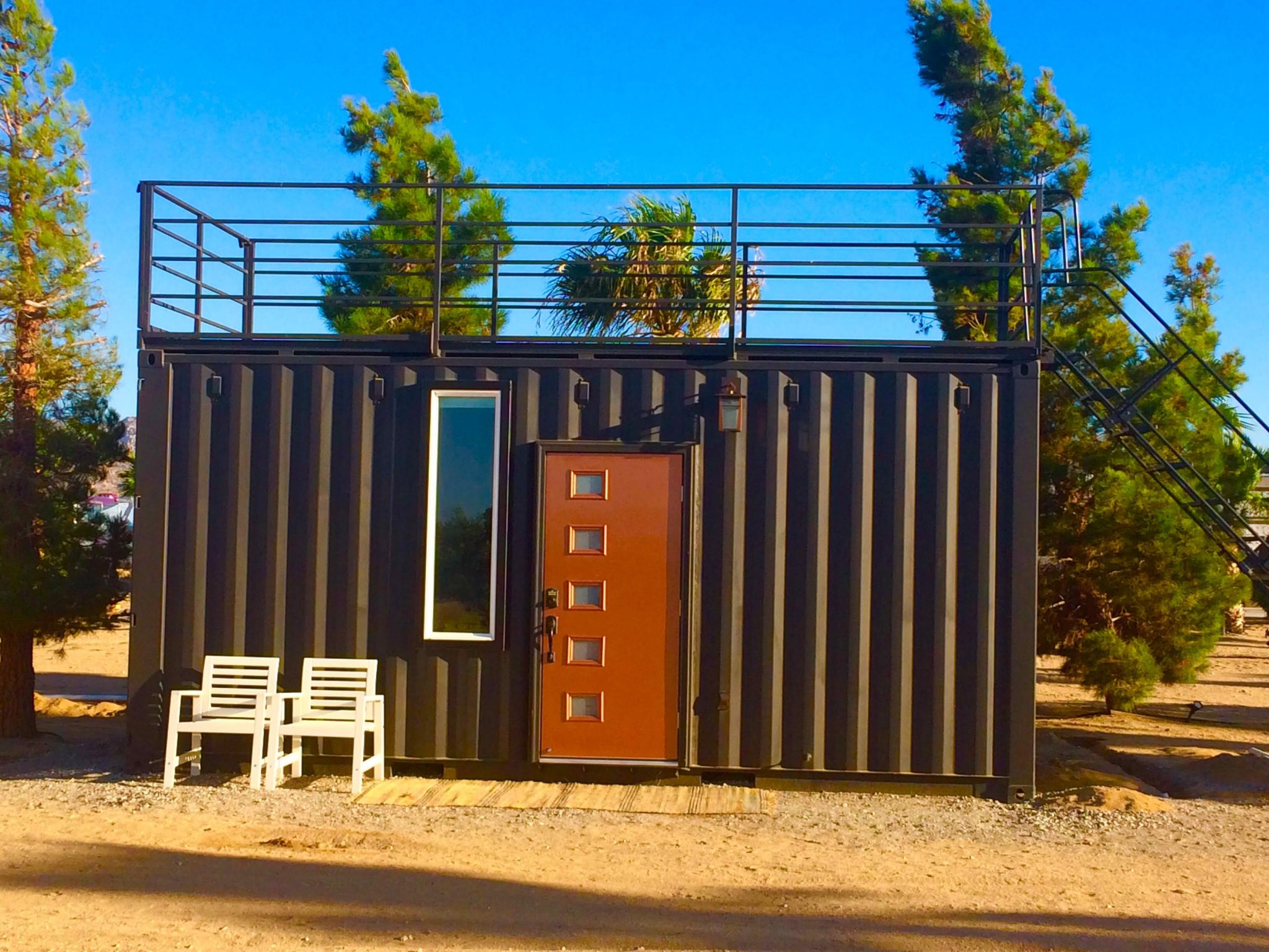new construction shipping container style airbnb oregon