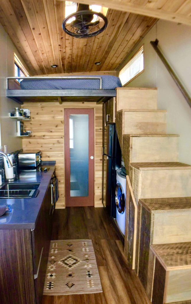 tiny travel chick tiny house arizona kitchen