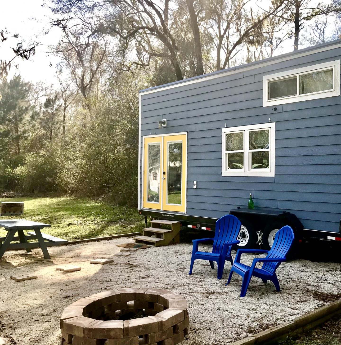 tiny travel chick tiny house Florida custom built airbnb