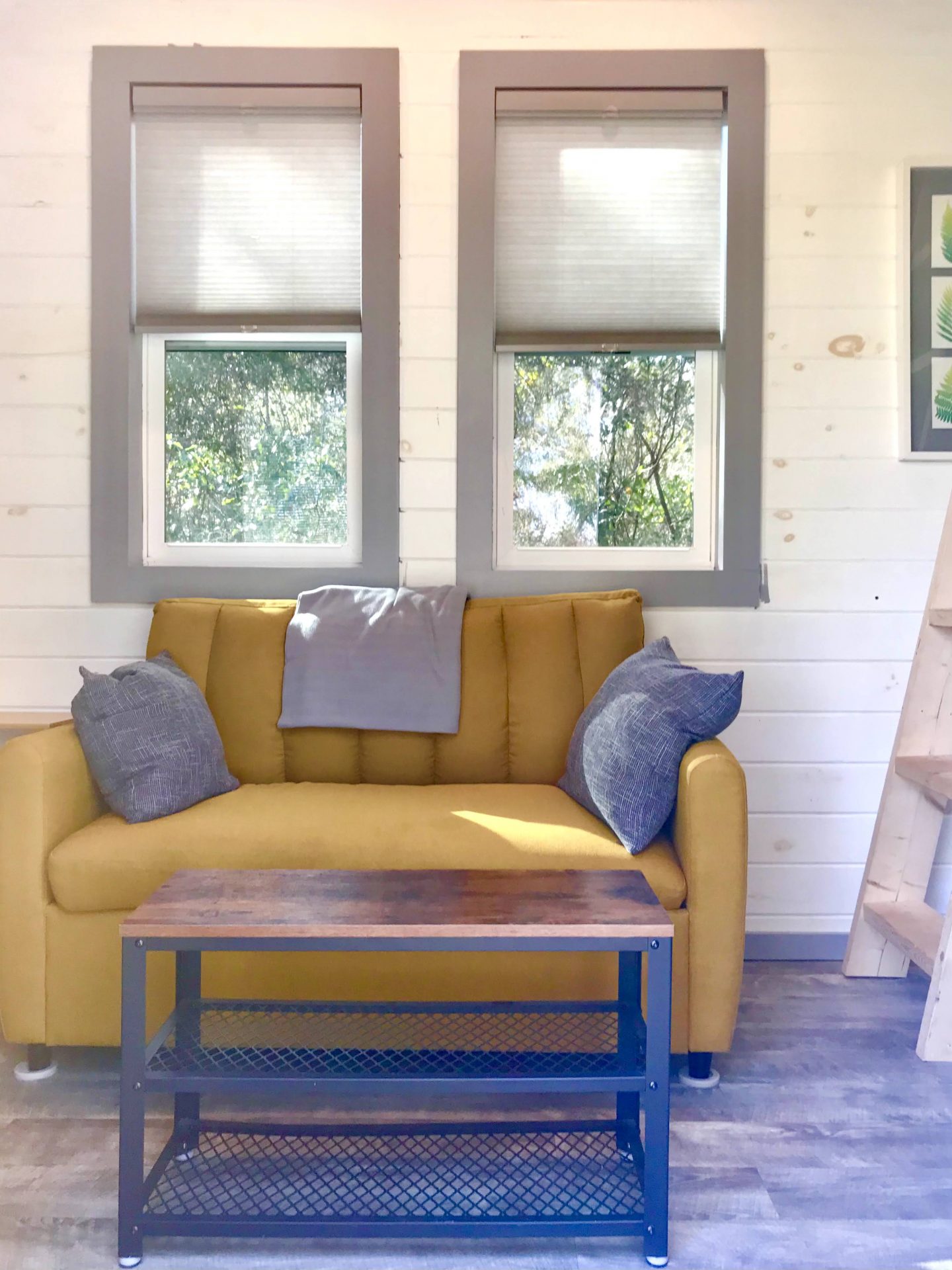 tiny travel chick tiny house Florida living room