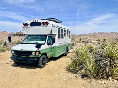 tiny travel chick national park glamping tiny bus