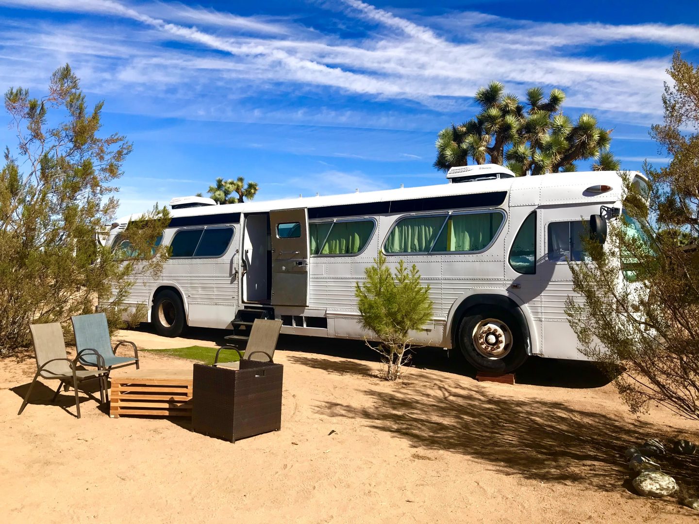 tiny travel chick national park glamping bus 